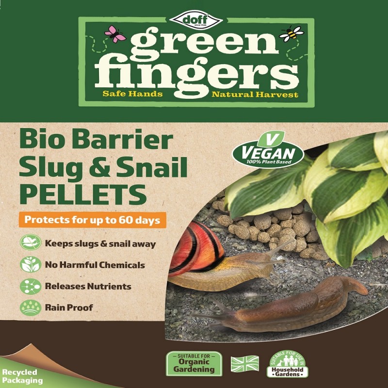 Doff Green Fingers Bio Barrier Slug Snail Protection Pellets 500g FAD